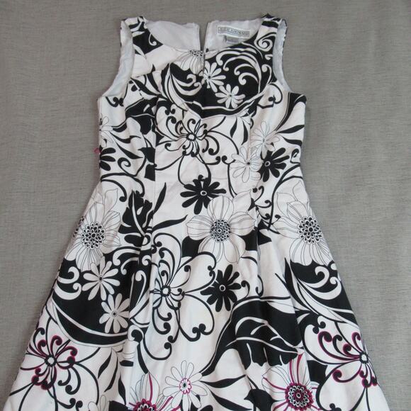 Jessica Howard Dress Womens Size 8 White Floral Fit & Flare Cocktail Picnic - Picture 3 of 11